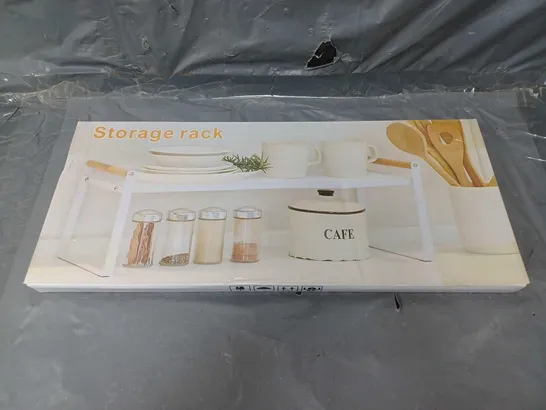 BOXED KITCHEN WHITE STORAGE RACK 