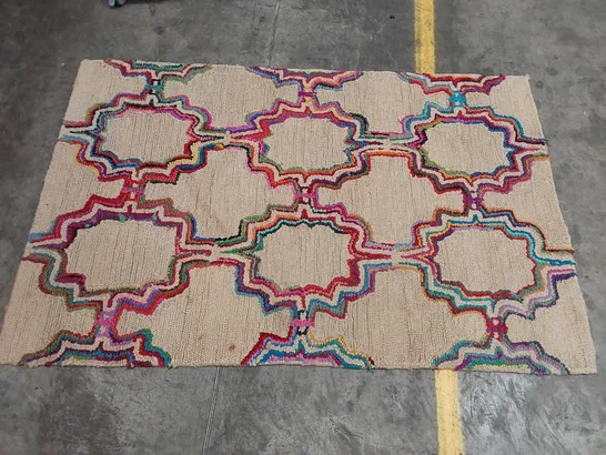 TARREN HANDWOVEN MULTI-COLOURED WOOL RUG // 3'6" X 5'6"