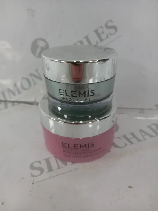 SET OF 2 ELEMIS ITEMS TO INCLUDE - PRO-COLLGEN OXYGENATING NIGHT CREAM - ROSE CLEANSING BALM 