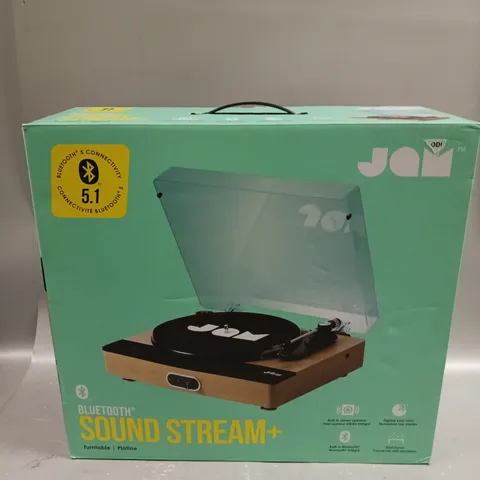 2 X BOXED JAM SOUND STREAM+ BLUETOOTH ENABLED TURNTABLES