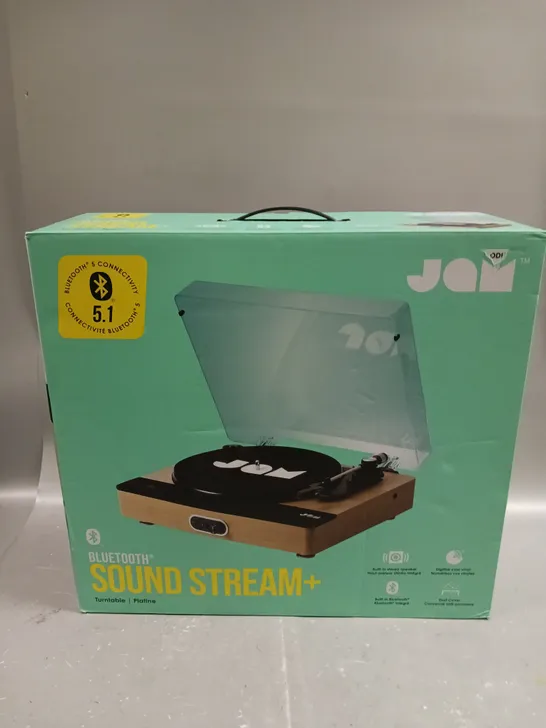 2 X BOXED JAM SOUND STREAM+ BLUETOOTH ENABLED TURNTABLES