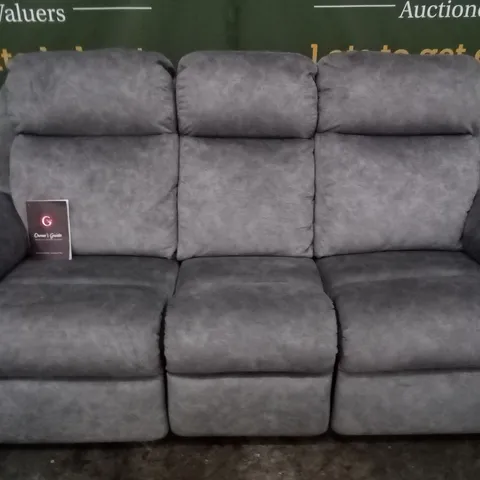 DESIGNER G PLAN MADE KINGSBURY PRAMA PEWTER ELECTRIC RECLINING 3 SEATER SOFA