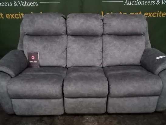 DESIGNER G PLAN MADE KINGSBURY PRAMA PEWTER ELECTRIC RECLINING 3 SEATER SOFA