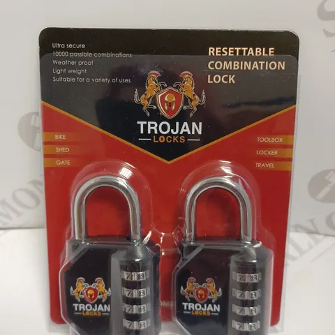 BOX OF APPROX 50 TROJAN RESETTABLE COMBINATION LOCKS