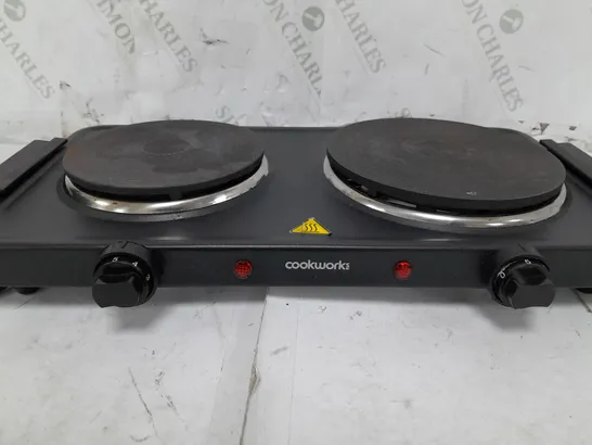 COOKWORKS 2500W TABLE TOP DOUBLE HOTPLATE