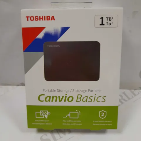 BOXED TOSHIBA PORTABLE STORAGE CANVIO BASICS