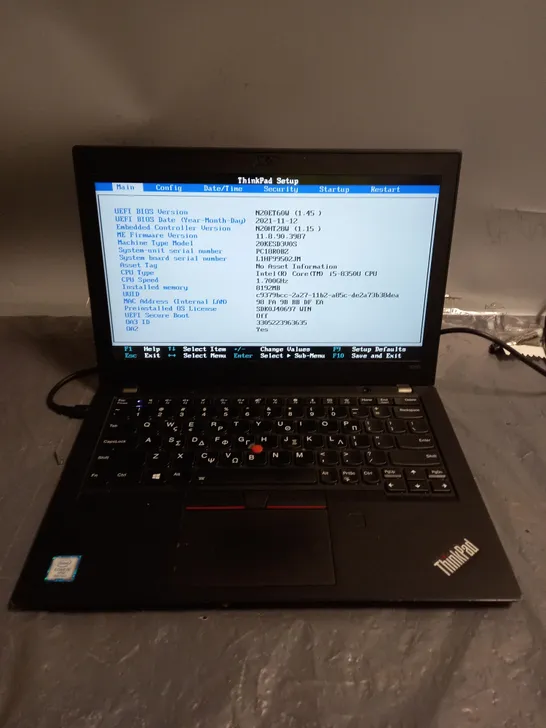 LENOVO THINKPAD X280 INTEL CORE I5 VPRO 8TH GEN