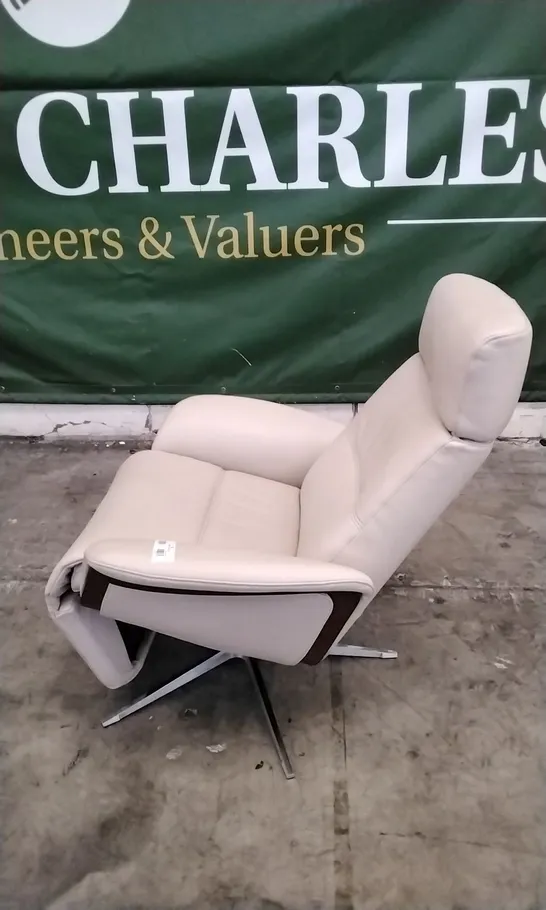 QUALITY BRITISH DESIGNED & MANUFACTURED G PLAN VARDE POWER RECLINER CHAIR CAMBRIDGE STONE LEATHER