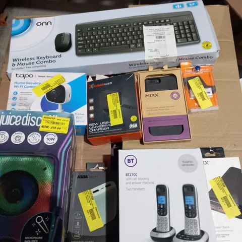 LARGE BOX OF ASSORTED ELECTRICAL GOODS TO INCLUDE;