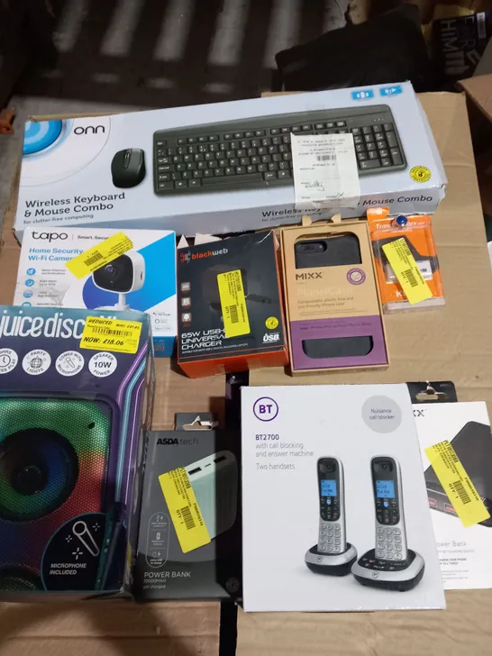 LARGE BOX OF ASSORTED ELECTRICAL GOODS TO INCLUDE;