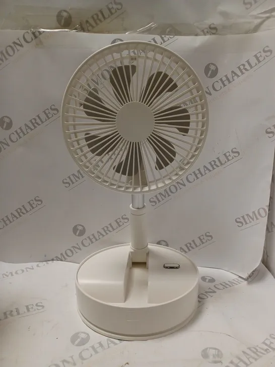 BOXED UNBRANDED FOLDING FAN IN WHITE