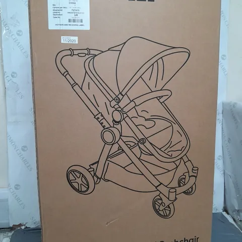 BOXED MOTHERCARE JOURNEY EDIT PRAM AND PUSHCHAIR IN MIDNIGHT BLACK 