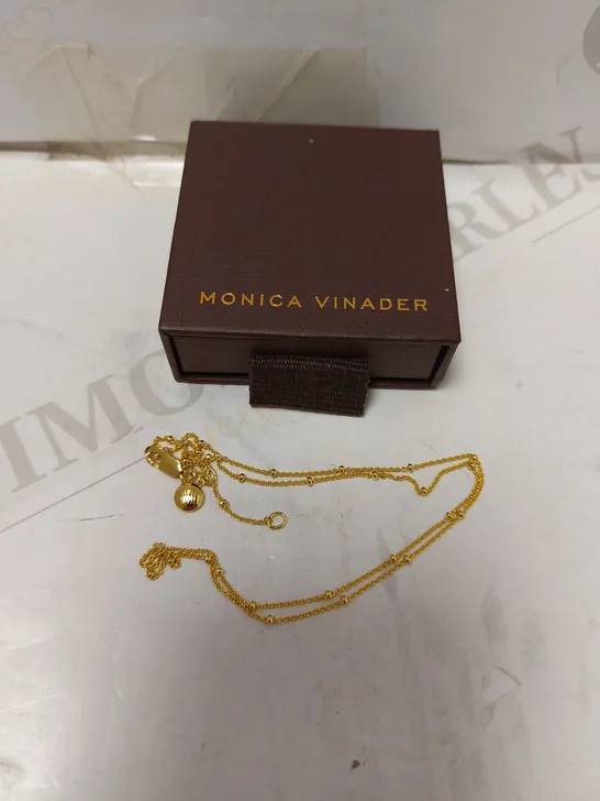 MONICA VINADER FINE BEADED CHAIN NECKLACE 18CT GOLD VERMEIL