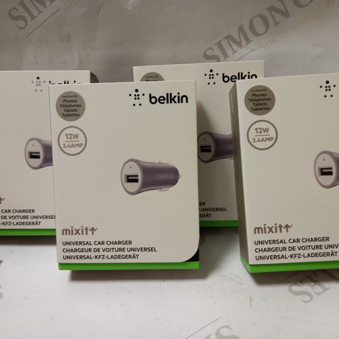 LOT OF APPROX 8 BELKIN UNIVERSAL CAR CHARGERS	