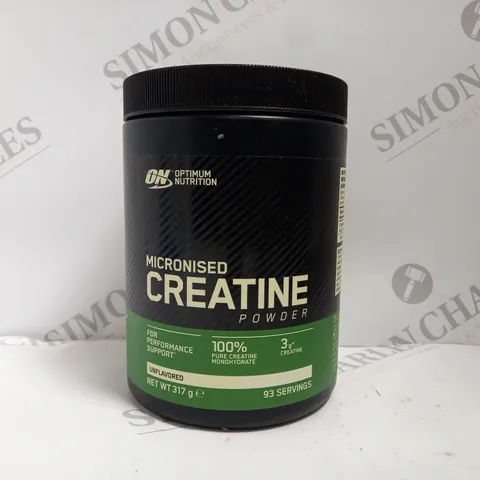 OPTIMUM NUTRITION MICRONISED CREATINE POWDER UNFLAVOURED 317G 