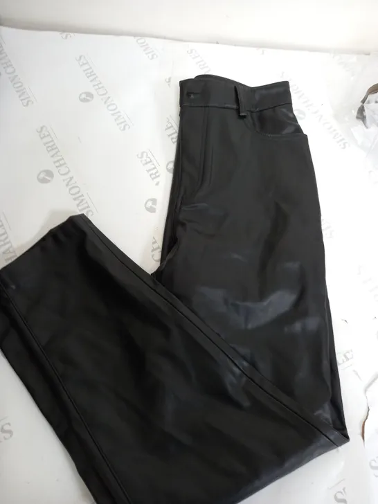 ZARA EUR 38 LEATHER STRAIGHT PANTS 