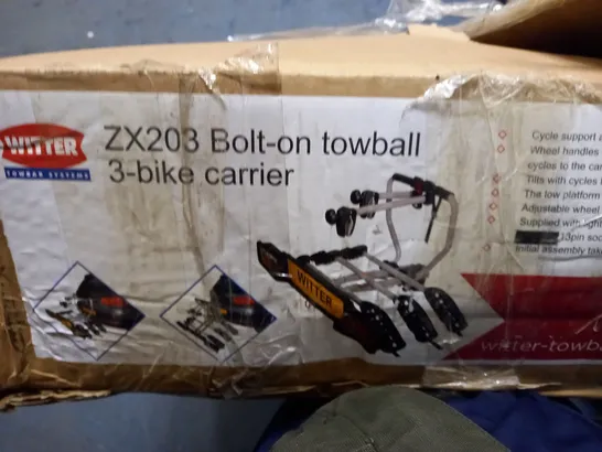 ZX203 BOLT ON TOWBALL 3 BIKE CARRIER COLLECTION ONLY 