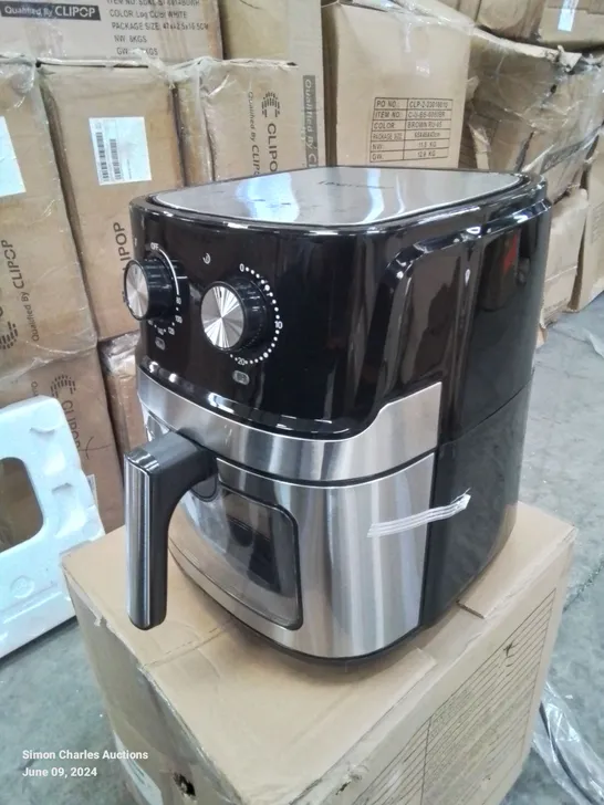 A BOXED TTAF-501MST AIR FRYER IN BLACK 