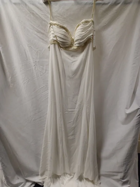 BERKETEX ELEGANCE ELOUISE WEDDING DRESS, IVSIL - SIZE 16