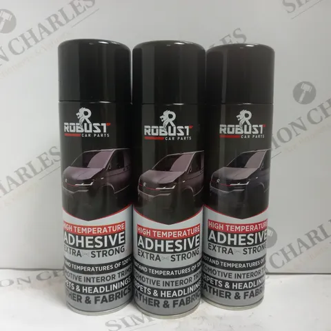 BOX OF APPROX 12 X 500ML ROBUST HIGH TEMPERATURE EXTRA STRONG ADHESIVE 