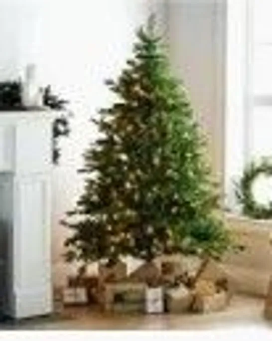 SANTA'S BEST 16 FUNCTION PRE-LIT 8FT SNOW-KISSED CHRISTMAS TREE - COLLECTION ONLY 