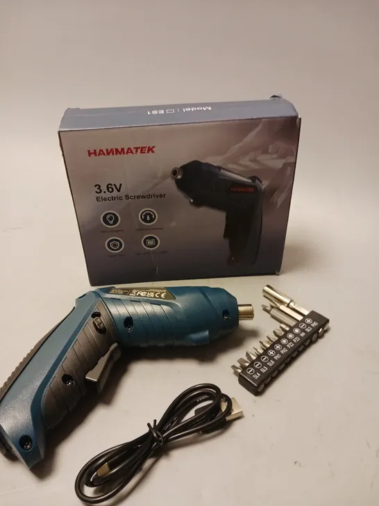 BOXED HANMATEK 3.6V ELECTRIC SCREWDRIVER 