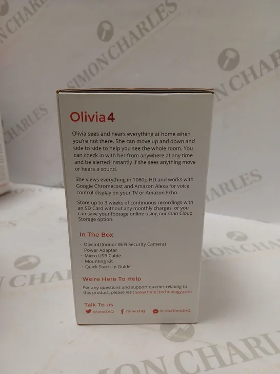 TIME 2 - OLIVIA 4 - INDOOR WIFI SECURITY CAMERA