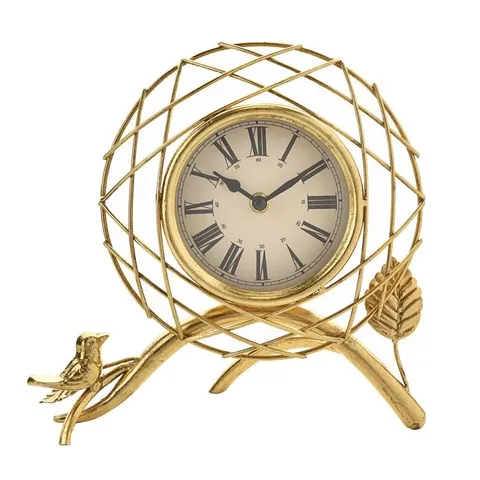 BOXED ROSDORF PARK MANTEL CLOCK BIRDS ON A BRANCH DESIGN 