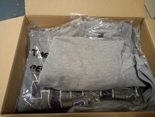 BOX OF BRAND NEW COTTON ON GREY MARL T-SHIRTS SIZE XS