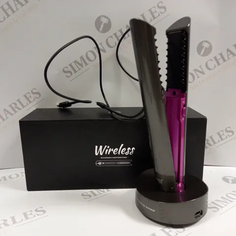 BOXED WIRELESS RECHARGABLE HAIR STRAIGHTENER 