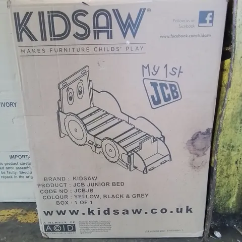 BOXED KIDSAW MY FIRST JCB JUNIOR BED