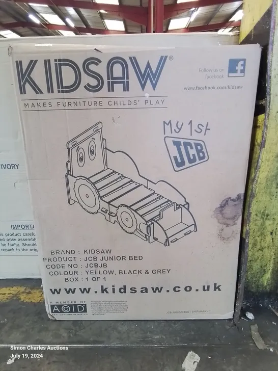 BOXED KIDSAW MY FIRST JCB JUNIOR BED