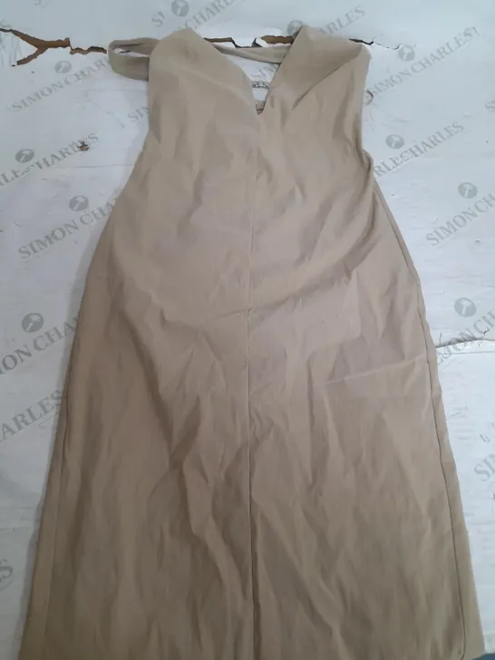 ZARA BEIGE OVER NECK DRESS - XS