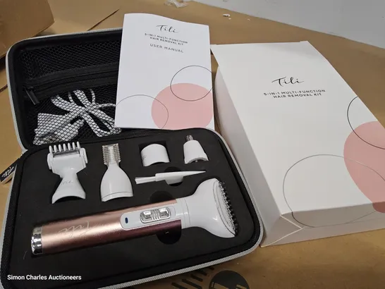 BOXED TILI 5-IN-1 MULTI-FUNCTIONAL HAIR REMOVAL KIT PINK 