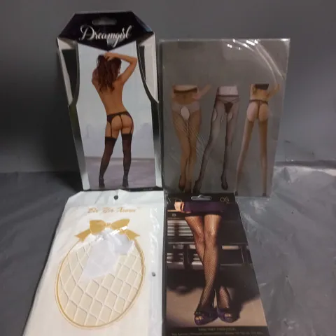 APPROXIMATELY 30 ADULT THEMED CLOTHING STOCKINGS AND TIGHTS IN VARIOUS STYLES AND SIZES