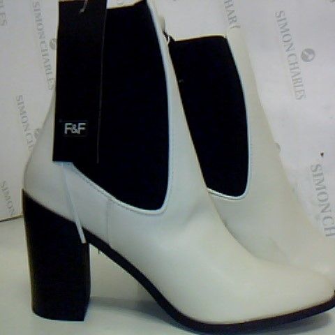 F&F HIGH SHAFT WHITE BOOT SIZE 6