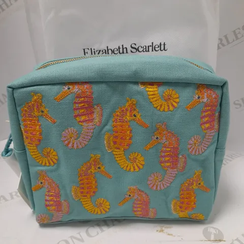 ELIZABETH SCARLETT SEAHORSE MAKEUP/SPONGE BAG - SKY BLUE