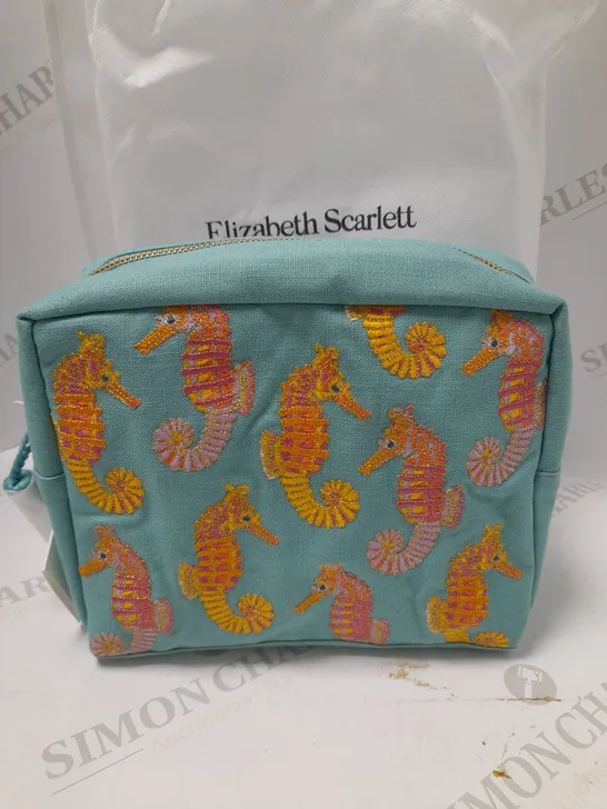 ELIZABETH SCARLETT SEAHORSE MAKEUP/SPONGE BAG - SKY BLUE