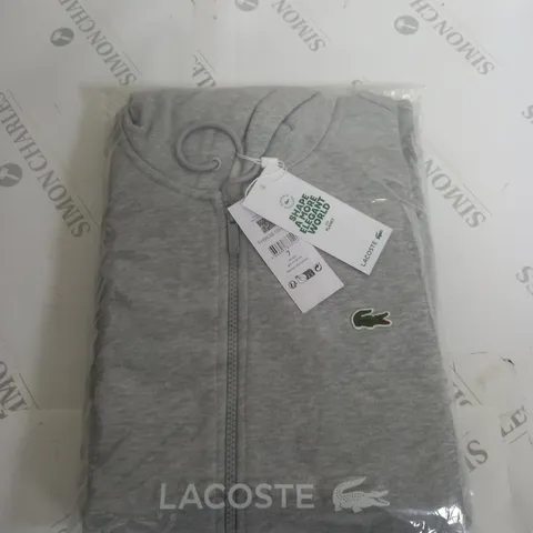 BAGGED LACOSTE GREY ZIP UP JACKET SIZE 7