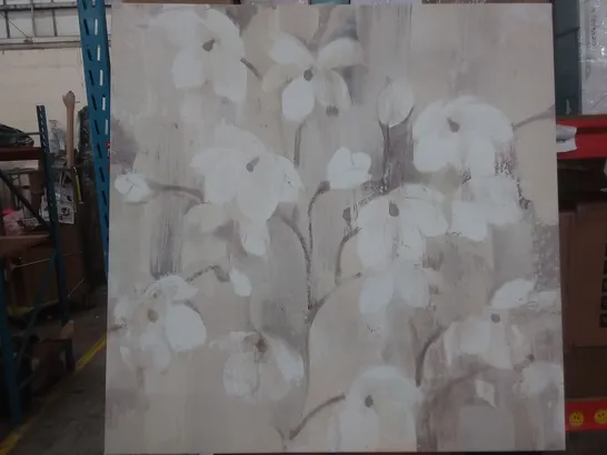 BOXED MAGNOLIAS IN SPRING 11 NEUTRAL STRETCH CANVAS 