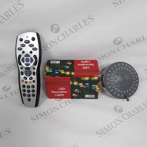 LARGE ASSORTMENT OF HOUSEHOLD PRODUCTS TO INCLUDE SKY REMOTE, LED LIGHTS AND SHOWER HEAD