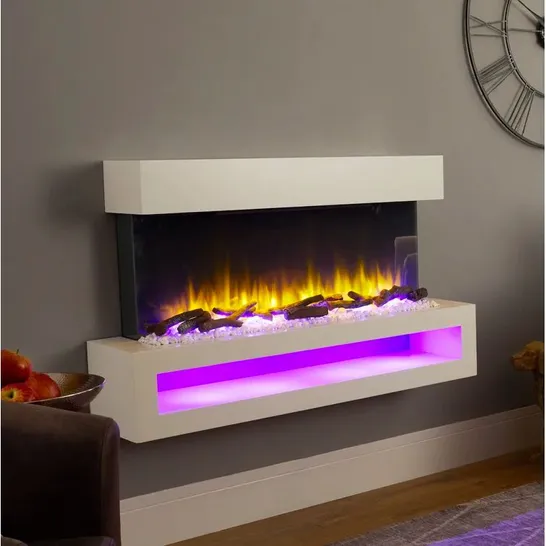 BOXED NICKOLAS 100CM W WALL MOUNTED ELECTRIC FIRE (ONLY 1 BOX OF 2)