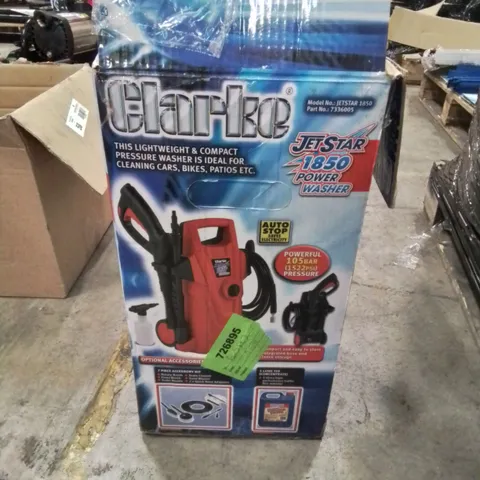 BOXED CLARKE JETSTAR 1850 POWER WASHER JET WASH