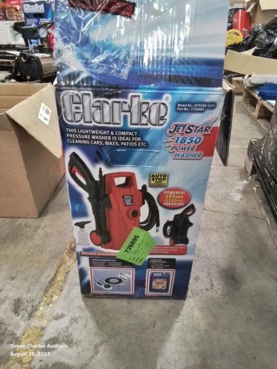 BOXED CLARKE JETSTAR 1850 POWER WASHER JET WASH