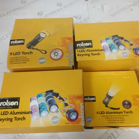 LOT OF 4 ASSORTED BOXES OF ROLSON TORCHES