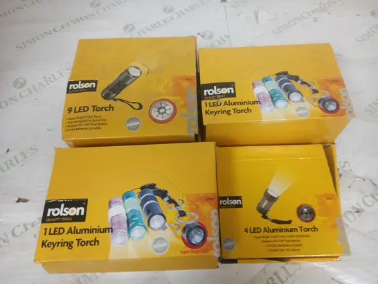 LOT OF 4 ASSORTED BOXES OF ROLSON TORCHES