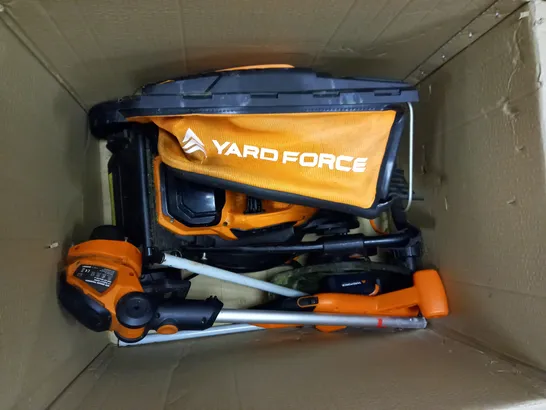 YARD FORCE 32CM ROTARY CORDLESS LAWNMOWER PLUS CORDLESS GRASS TRIMMER