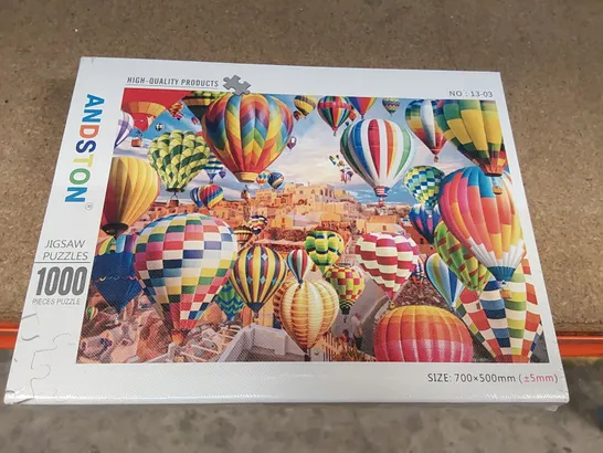 BOX OF 11X BRAND NEW ANDSTON 1000 PIECE 700 X 500MM HOT AIR BALLOON LANDSCAPE JIGSAWS (1 BOX)