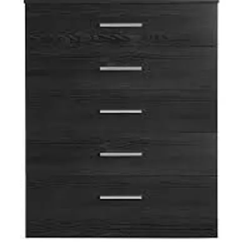 EVERYDAY PANAMA 5 DRAWER CHEST - BLACK - FSC® CERTIFIED