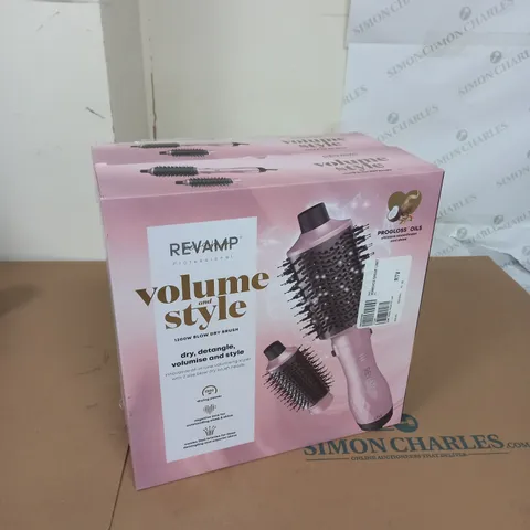 LOT OF 2 BOXED REVAMP PROFESSIONAL VOLUME AND STYLE 1200W BLOW DRY BRUSH